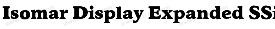 Isomar Display Expanded SSi Expanded字体转换
